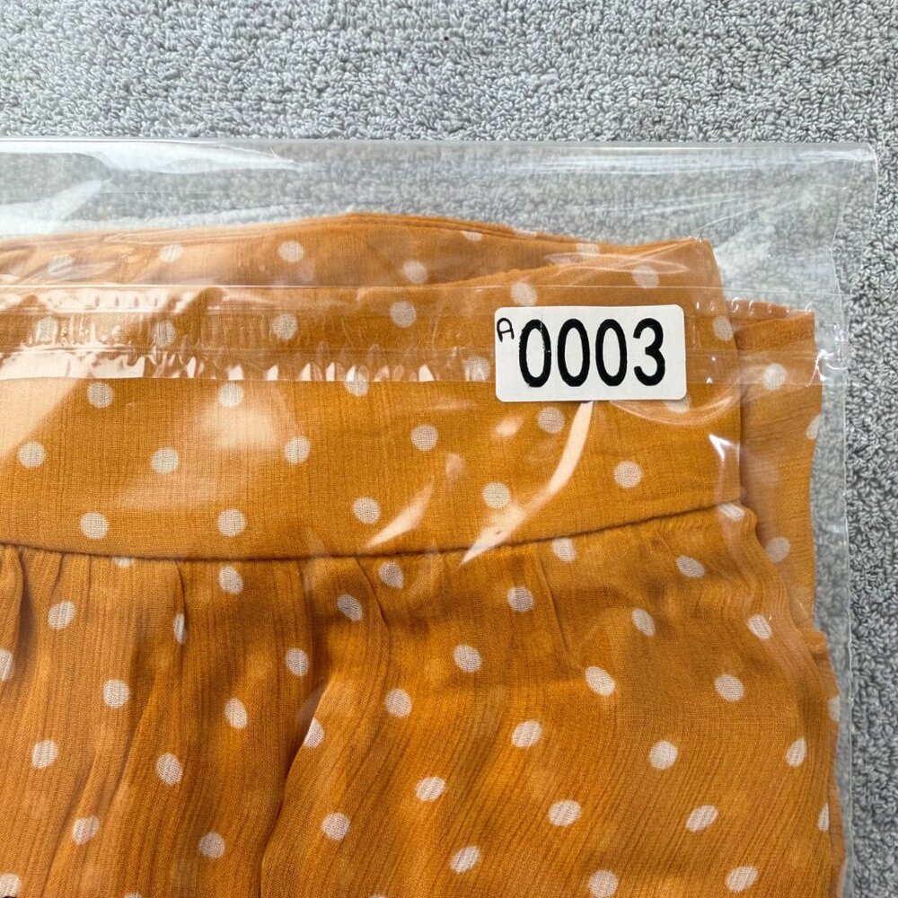 Sezane Carolina Mustard Yellow Polka Dot Ruffled Mini Skirt Size 46 NWOT - Picture 11 of 12